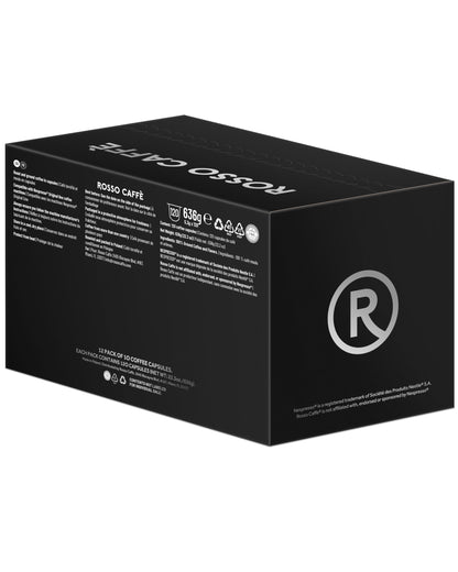 ROSSO CAFFÈ 120 Espresso Capsules for Nespresso Original Machines – Premium Flavored Coffee Pack with Vanilla, Crème Brûlée & Caramel