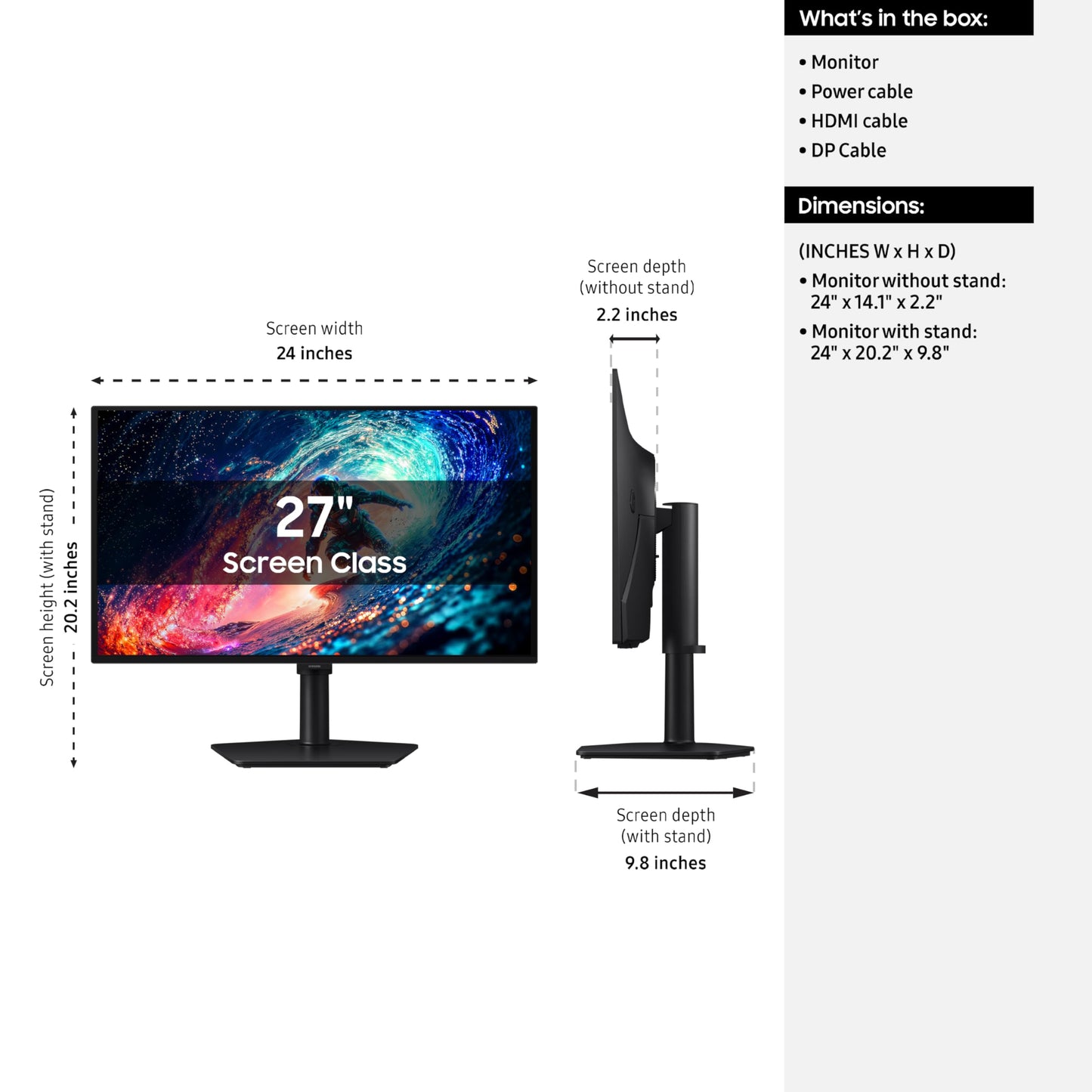 SAMSUNG 27 inch Odyssey G6 QHD OLED Gaming Monitor 240Hz 0.03ms HDR10+ Gsync Freesync DP + HDMI - (LS27HG612SNXZA) [Canada Version] 🍁 All In One Marketplace Canada