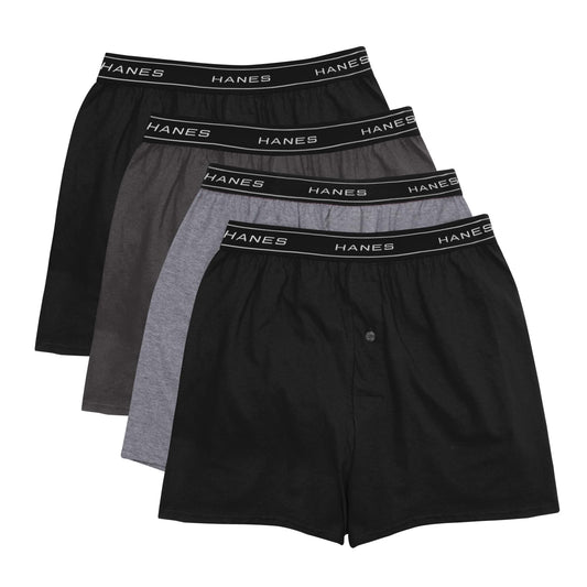 Hanes Men's ComfortSoft Knitboxer Underwear, Pack of 4, Assorted Colours 🍁 All In One Marketplace Canada