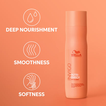 Wella Professionals Invigo Nutri-Enrich Deep Nourishing Shampoo | For Dry or Stressed Hair | 33.8 Fl oz - Available at All In One Marketplace Canada
