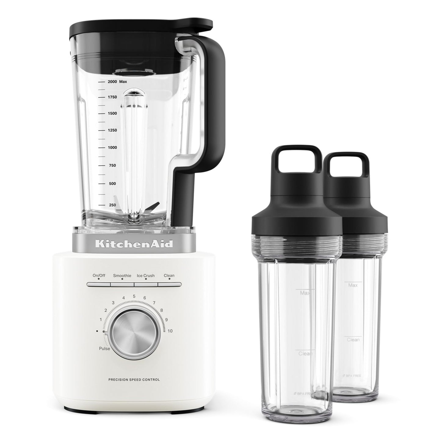 KitchenAid Pure Power Blender with 2 Personal Blending Jars, 1700 Watt Peak Power*, KSB2078PL, Porcelain White 🍁 All In One Marketplace Canada