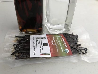 26 Organic Madagascar Vanilla Beans Grade B 4-5.5" - FITNCLEAN Bulk Dry Whole Bourbon Non-GMO Pods
