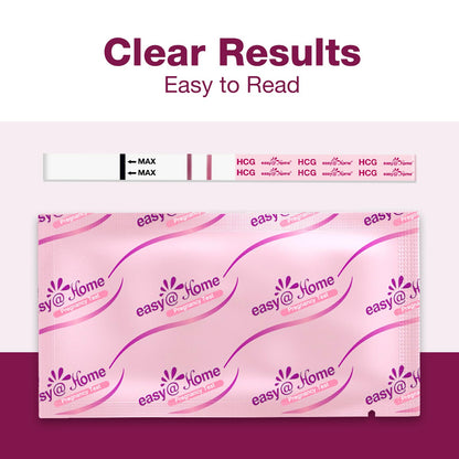 Easy@Home Pregnancy Tests 40 Pack: Easy to Use & Early Detection at Home Pregnancy Strips - Fertility Tests