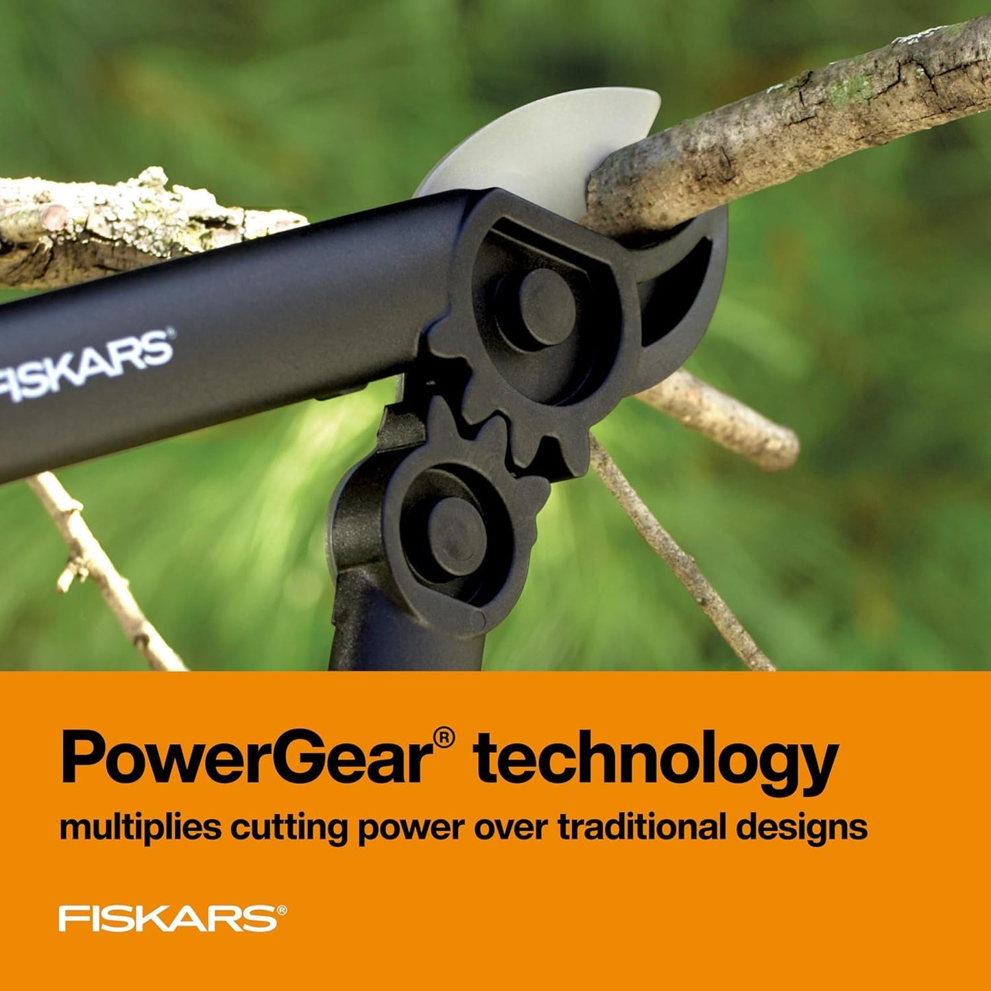 Fiskars 15-Inch PowerGear Loppers, Sharp Steel Blade Bush and Tree Trimmer, Cuts up to 1.25-Inch Diameter Branches, Rust Resistant and Lightweight Pruner, Yard Tools for Gardening 🍁 All In One Marketplace Canada