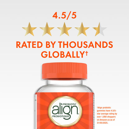 Align Probiotic Gummies for Women & Men, Helps Support Gastrointestinal Health, Made With Naturally Sourced Fruit Flavors, Strawberry Flavour, 60 Gummies - Available at All In One Marketplace Canada
