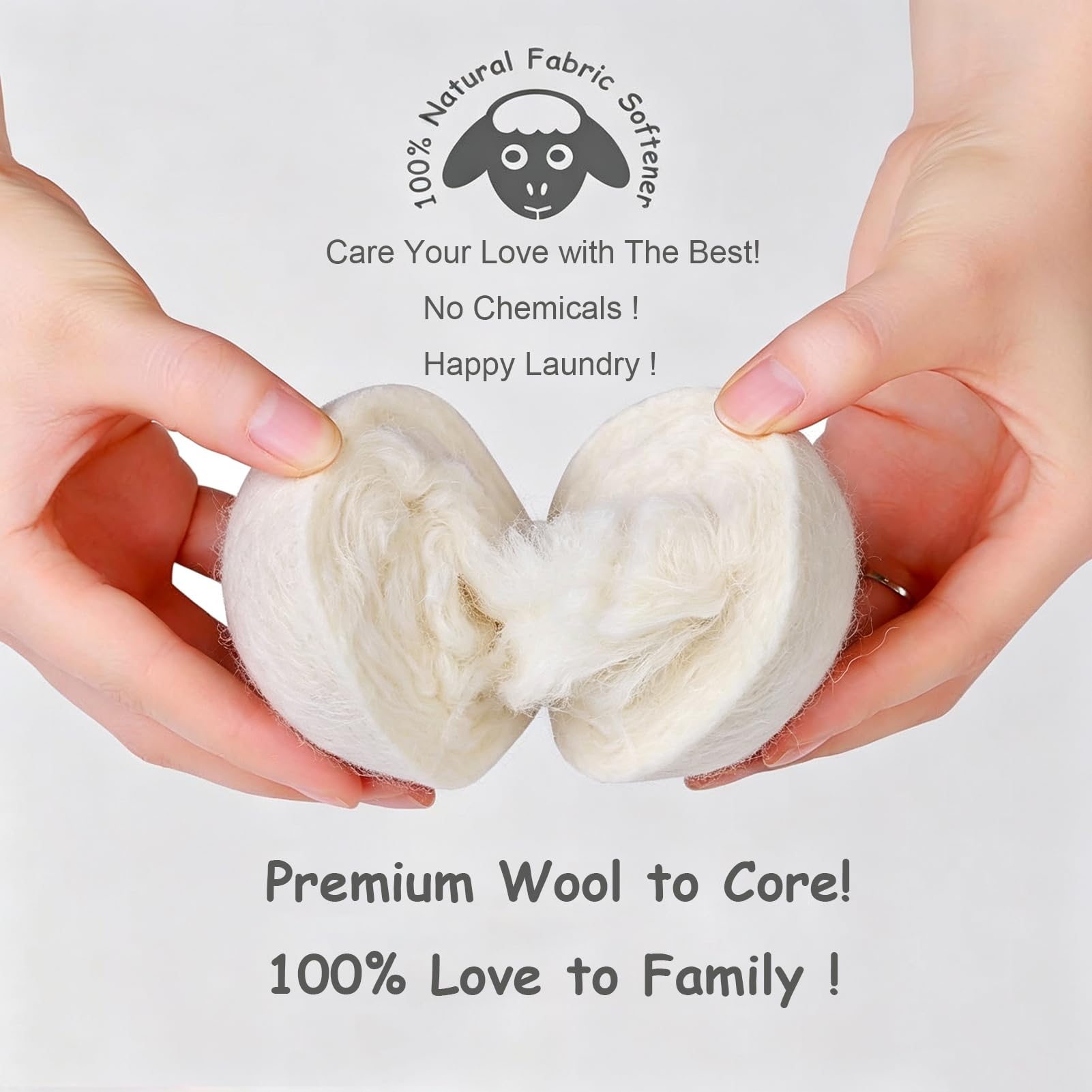 Budieggs Wool Dryer Balls Organic XL 6-Pack, 100% New Zealand Wool Chemical Free Fabric Softener for 1000+ Loads, Baby Safe & Hypoallergenic, Fabrics Soft and Fluffy Naturally - Available at All In One Marketplace Canada