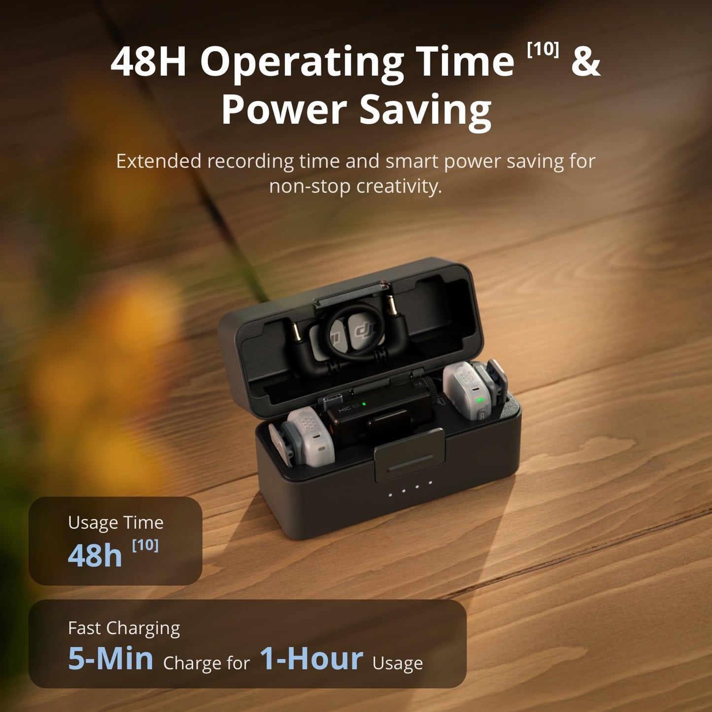 DJI Mic Mini 2 (1 émetteur + 1 récepteur mobile + étui de charge), micro-cravate sans fil pour vlogging pour iPhone/Android/Appareil photo, microphone Bluetooth, streaming en direct, prêt à l'emploi, batterie 24h, réduction du bruit