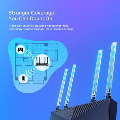 TP-Link AX1800 WiFi 6 Smart WiFi Router (Archer AX23) - Dual Band Gigabit Wireless Internet Router, OFDMA, Parental Controls, Long Range Coverage 🍁 All In One Marketplace Canada