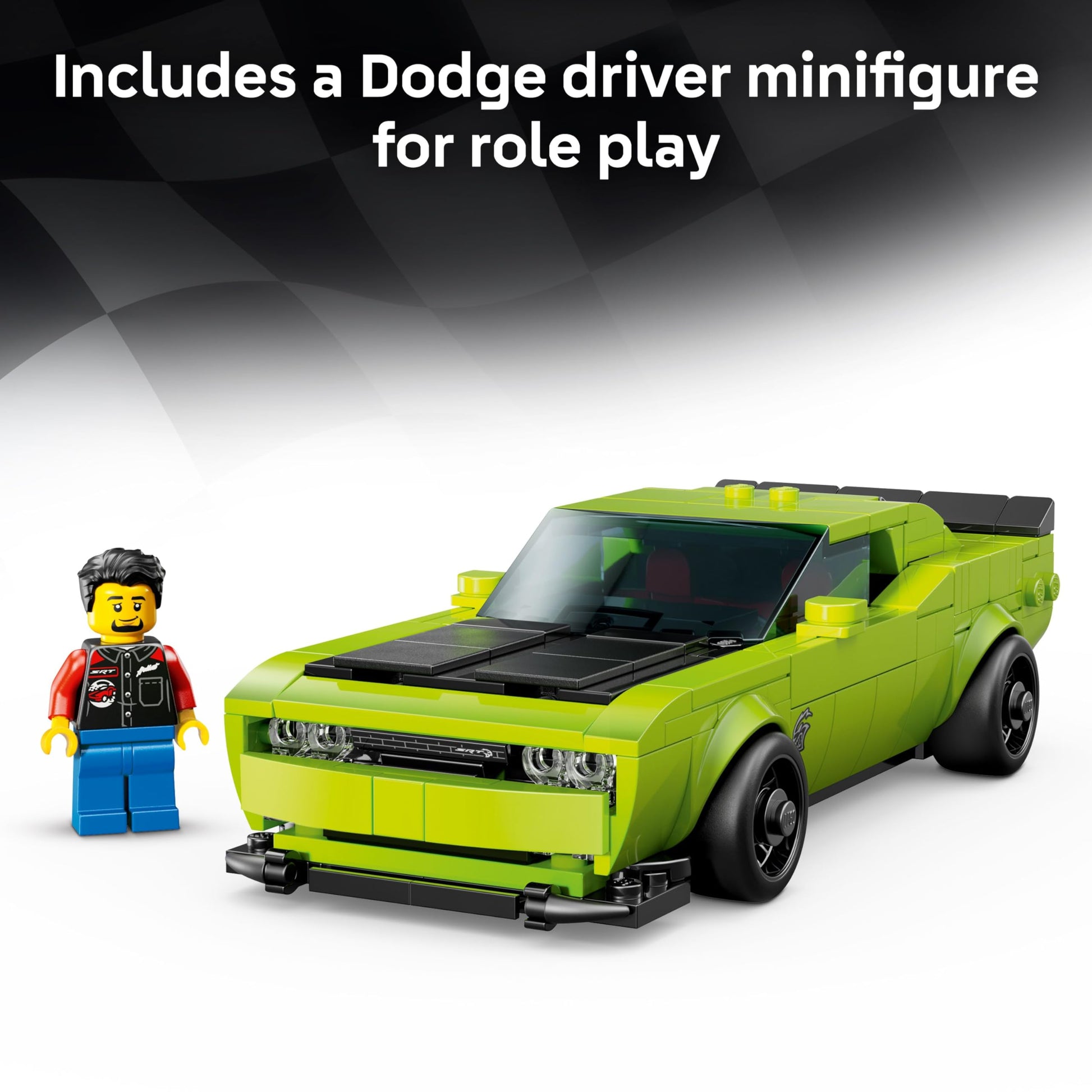 LEGO Speed Champions Dodge Challenger SRT Hellcat Sports Car Toy - Building Set for Learning, Play and Display - Kids Toy for Boys and Girls, Ages 9+ - Birthday Gift Idea for Race Car Fans - 77237 - Available at All In One Marketplace Canada