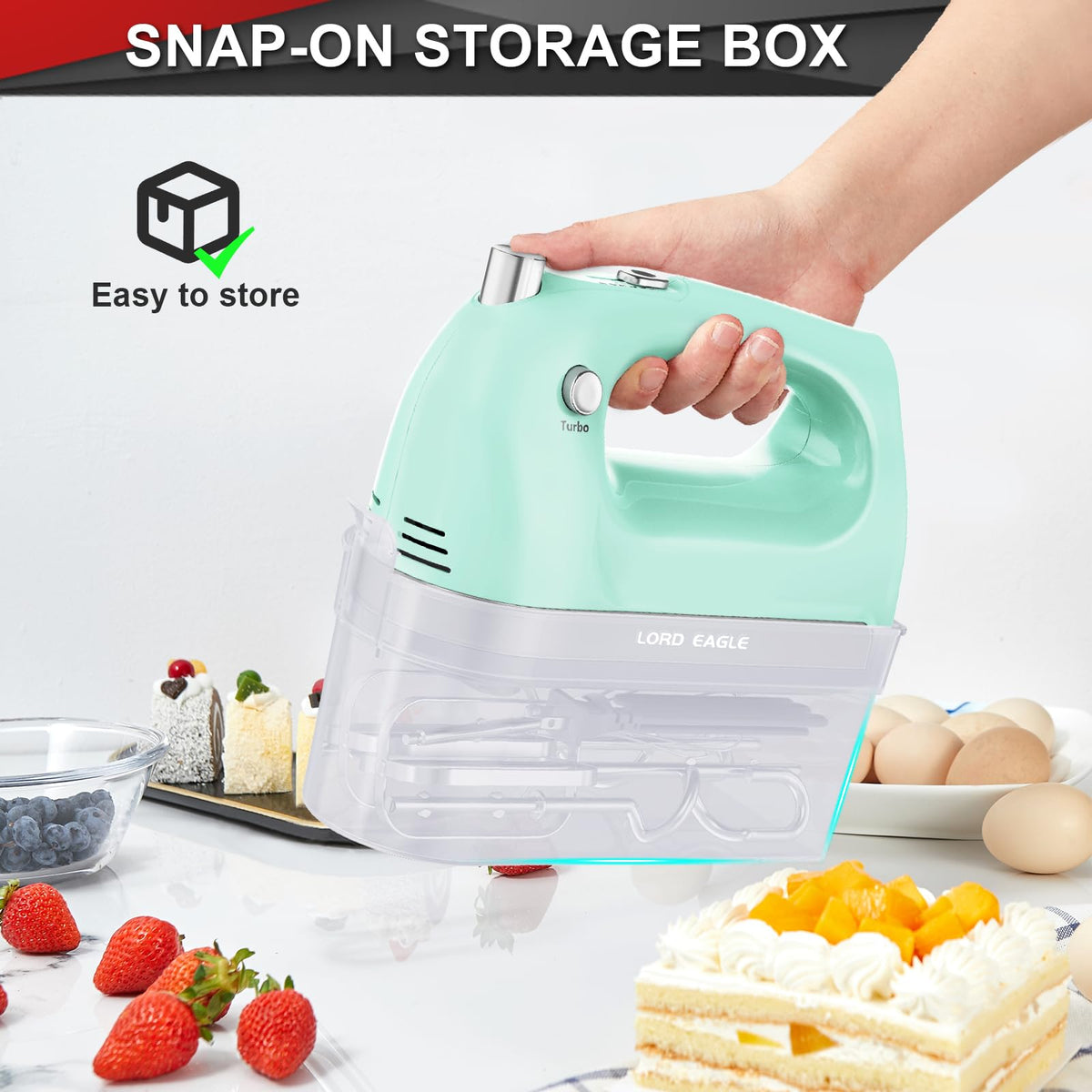 Lord Eagle Hand Mixer Electric Handheld 400W, 5-Speed Lightweight 🍁 All In One Marketplace Canada