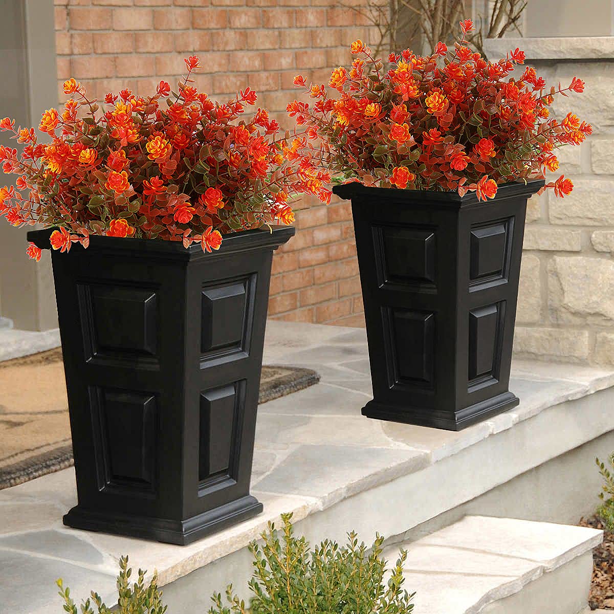 RECUTMS Artificial Fall Mums Flowers No Fade Faux Autumn Plants Outdoor 8Pc 🍁 All In One Marketplace Canada