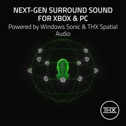 Razer BlackShark V3 Wireless Xbox Gaming Headset, 50mm Drivers, Black