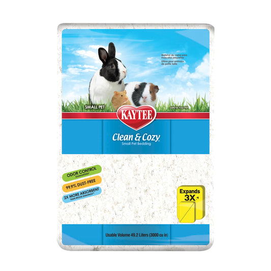 Kaytee Clean & Cozy White Bedding Pet For Guinea Pigs, Rabbits, Hamsters, Gerbils, and Chinchillas, 49.2 Liters
