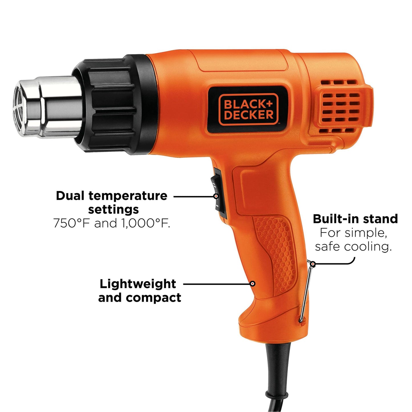 BLACK+DECKER Heat Gun, Dual Temperature (HG1300) - Available at All In One Marketplace Canada