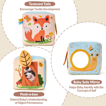 hahaland Baby Tissue Box Toy - Montessori Baby Toys 6-12 Months, Mirror Sensory Toys for Babies 12-18 Months, Boy Girl Gifts for 6M+ - Available at All In One Marketplace Canada