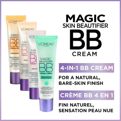 L’Oréal Paris Skin Beautifier Magic BB Cream, 4-in-1 Ultra-Light Lotion, Light, 30 mL