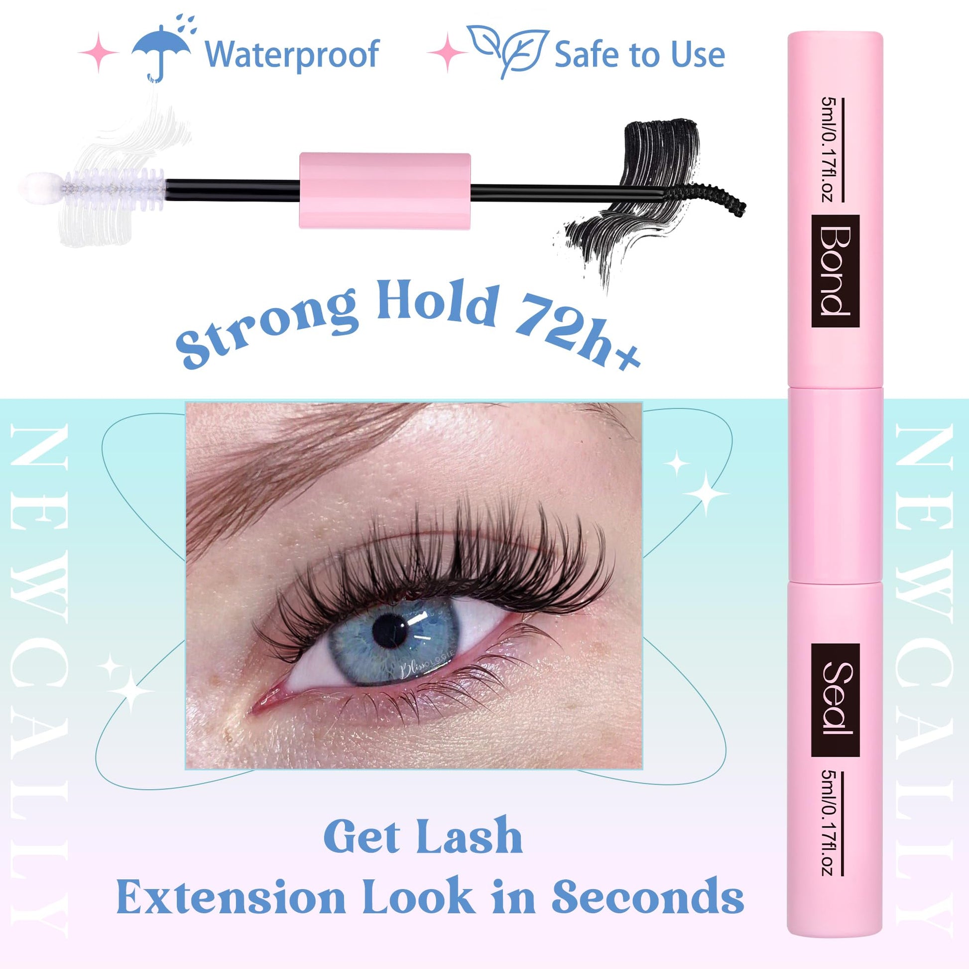 Lash Clusters Kit Wispy Natural Cluster Eyelash Extension Kit DIY Lash Extension Kit C Curl 10-16MM Eyelash Clusters Volume Individual Lashes Kit by Newcally - Available at All In One Marketplace Canada