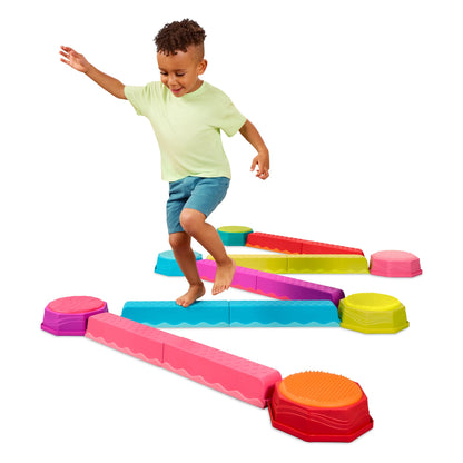 B. toys Balance Beam Set, 10 Beams & 6 Sensory Stepping Stones, Rainbow 🍁 All In One Marketplace Canada