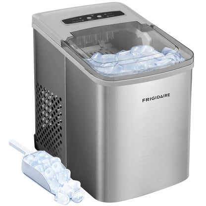 Frigidaire 26 Lbs per Day Portable Compact Maker, Ice Making Machine, Stainless, Medium - Available at All In One Marketplace Canada