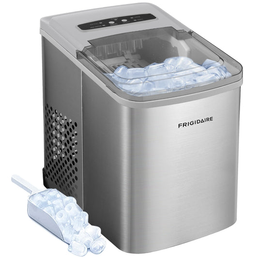 Frigidaire 26 Lbs per Day Portable Compact Maker, Ice Making Machine, Stainless, Medium - Available at All In One Marketplace Canada