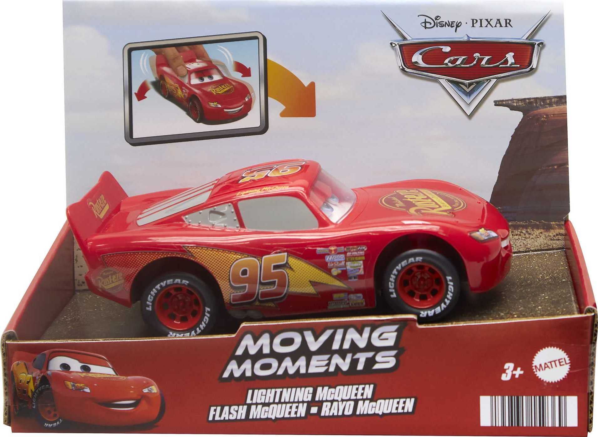 Mattel Disney and Pixar Cars Moving Moments Lightning McQueen Race Car Mattel