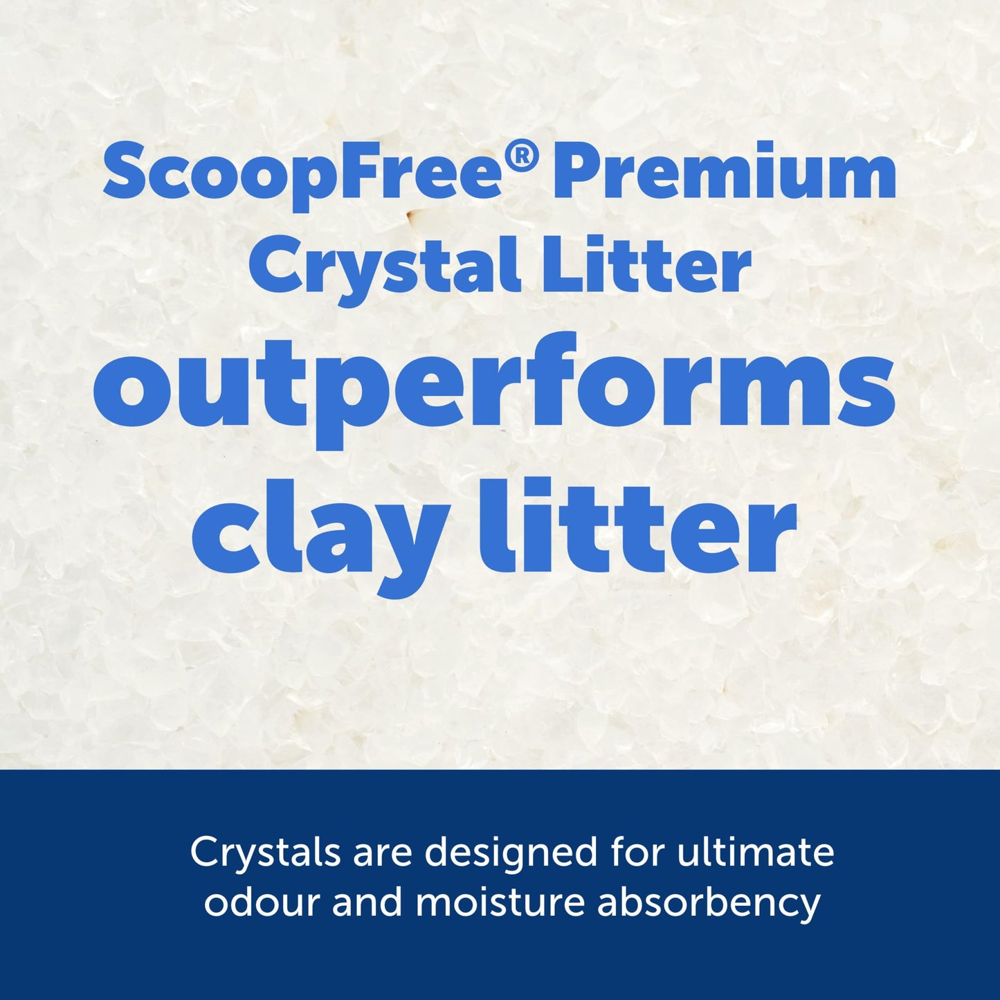 PetSafe ScoopFree Sensitive Non-Clumping Crystal Cat Litter, Fragrance-Free - Superior Odor Control – Low Tracking for Less Mess – Lasts Up to 1 Month, 8.6 Lbs Total (2 Pack of 4.3 Lb Bags)