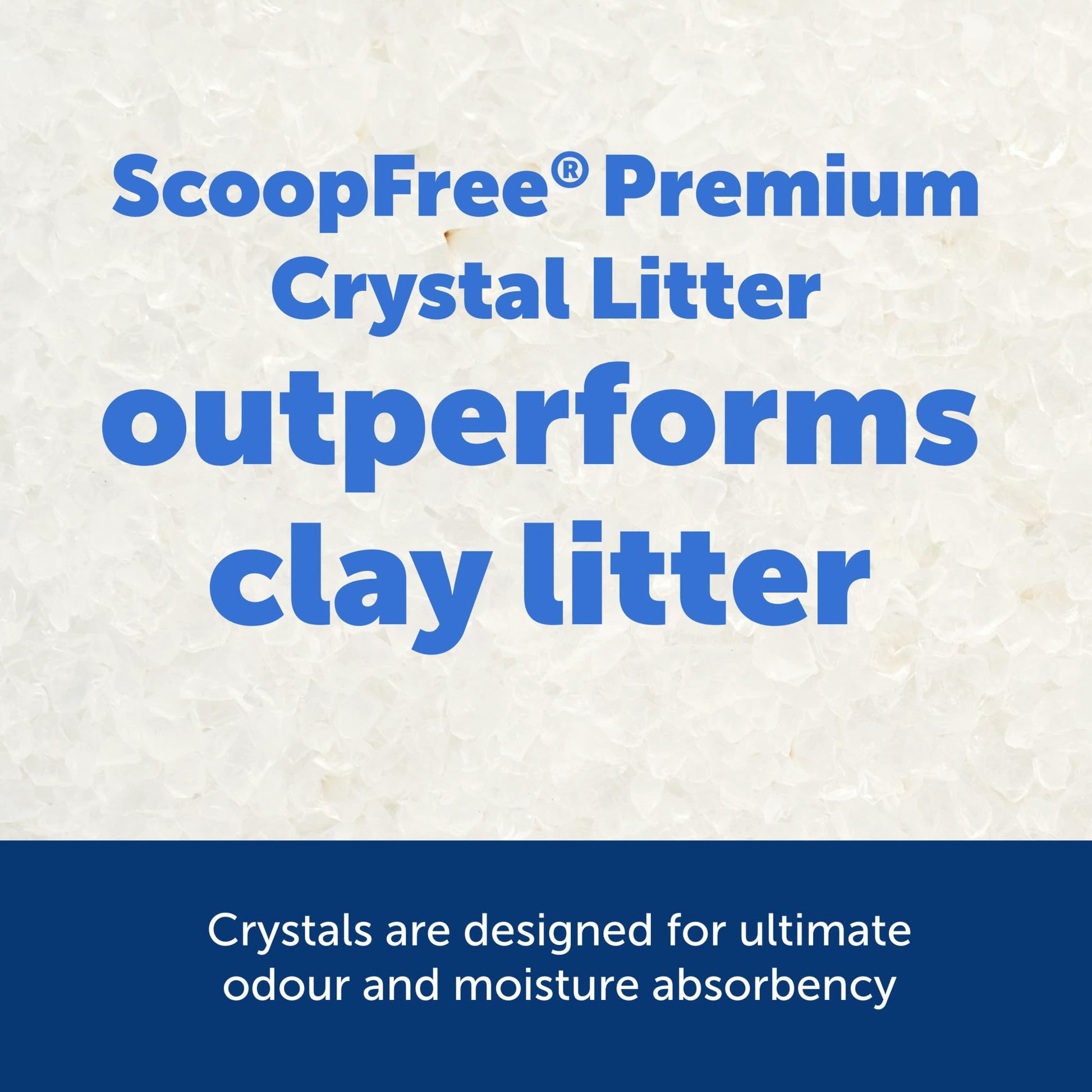 PetSafe ScoopFree Sensitive Non-Clumping Crystal Cat Litter, Fragrance-Free - Superior Odor Control – Low Tracking for Less Mess – Lasts Up to 1 Month, 8.6 Lbs Total (2 Pack of 4.3 Lb Bags)
