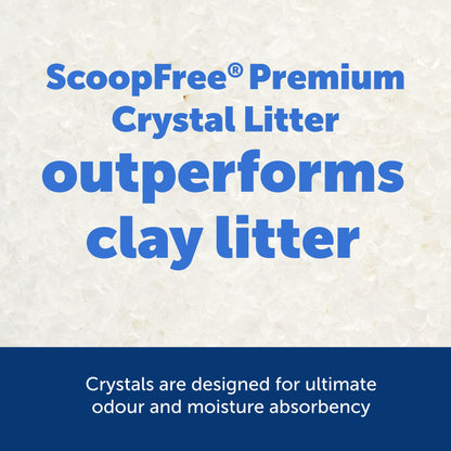 PetSafe ScoopFree Sensitive Non-Clumping Crystal Cat Litter, Fragrance-Free - Superior Odor Control – Low Tracking for Less Mess – Lasts Up to 1 Month, 8.6 Lbs Total (2 Pack of 4.3 Lb Bags)