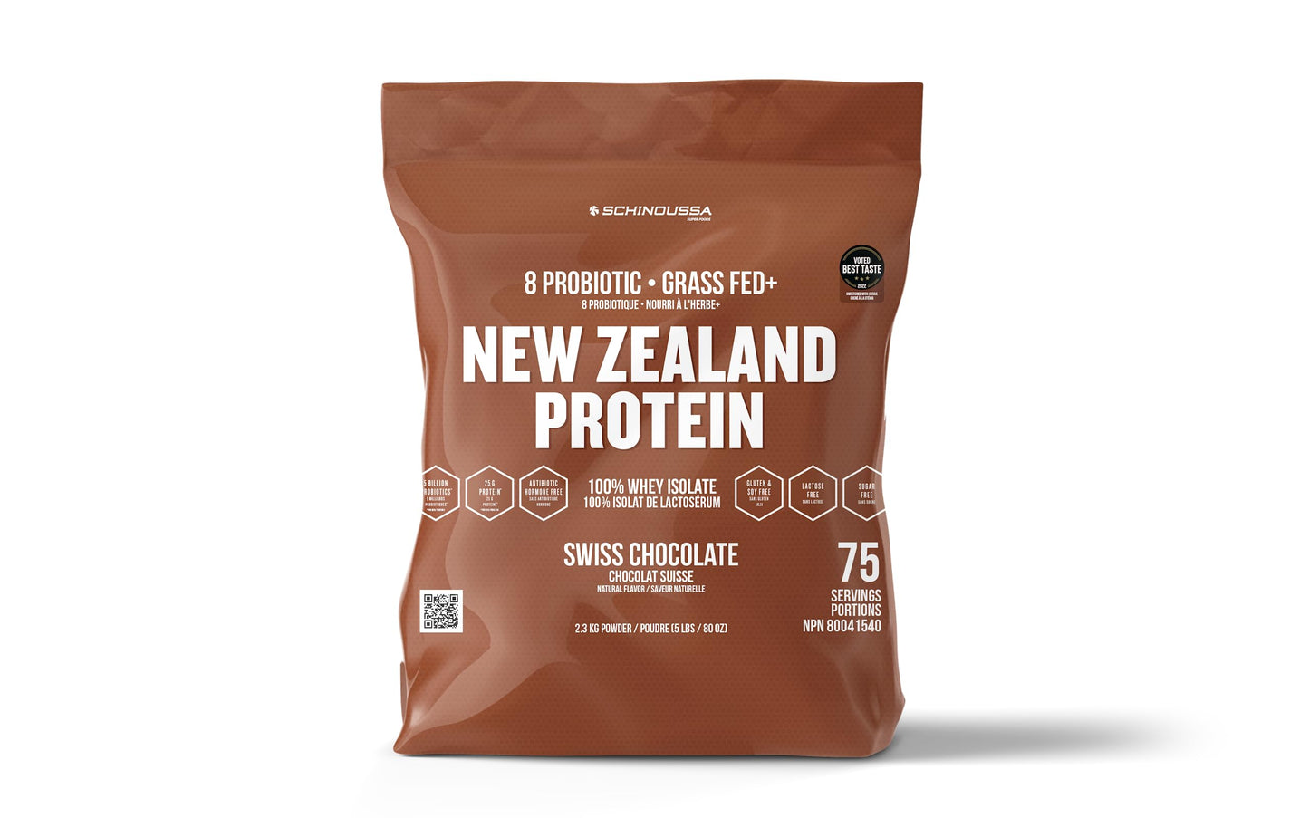 Schinoussa Super Foods New Zealand Whey Protein Isolate| 25g Protein| 0g Of Sugar| 1g Of Carbs (Swiss Chocolate, 2.3 kg (Pack of 1))