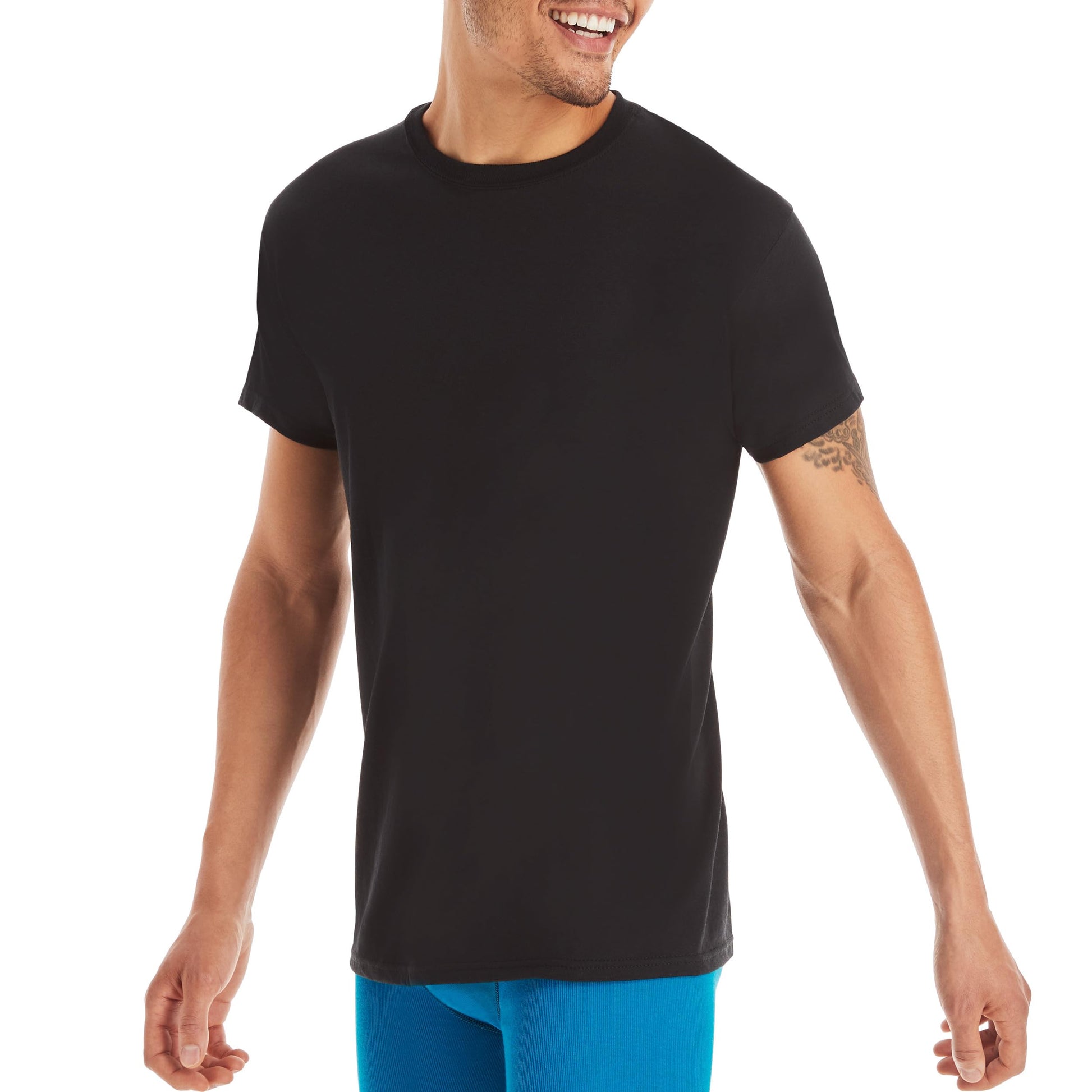 Hanes Men's 4 Pack FreshIQ Crewneck Undershirt, Assorted, X Large Hanes