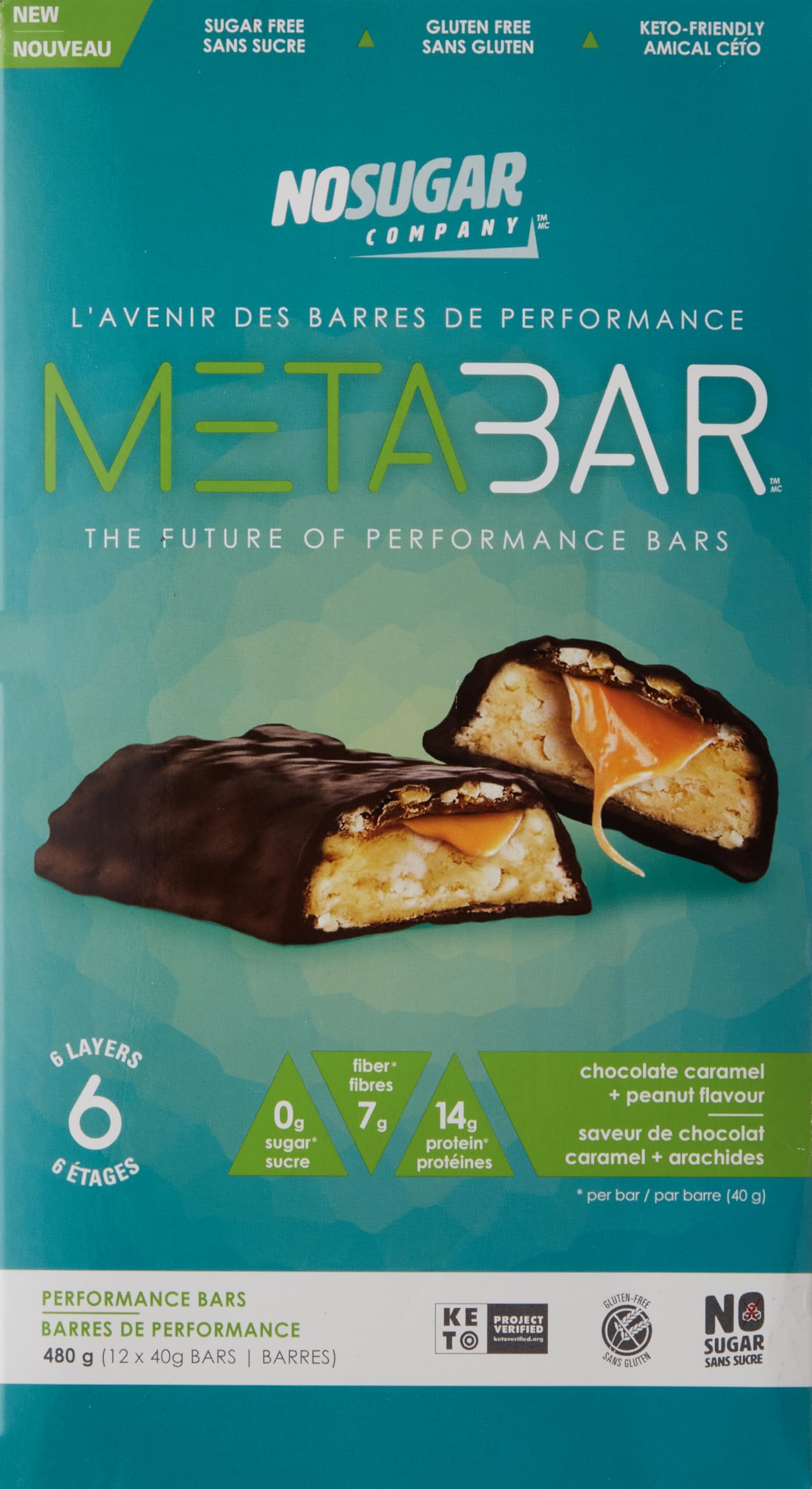NO SUGAR COMPANY META BAR - 12 Pack (40g Each)