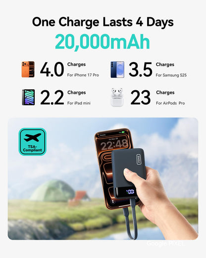INIU Power Bank, Smallest 20000mAh 22.5W Fast Charging Portable Charger