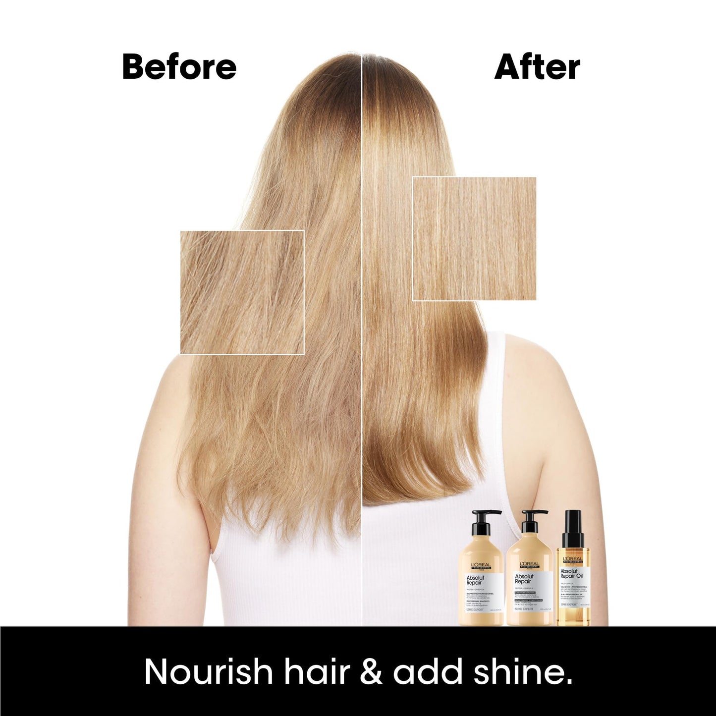 L'Oréal Professionnel Absolut Repair Shampoo Refill, Damaged Hair, 500 mL L'Oréal Professionnel Paris