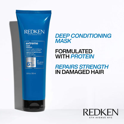 Redken Extreme Hair Mask, Protein Treatment for Dry, Damaged Hair, 250mL
