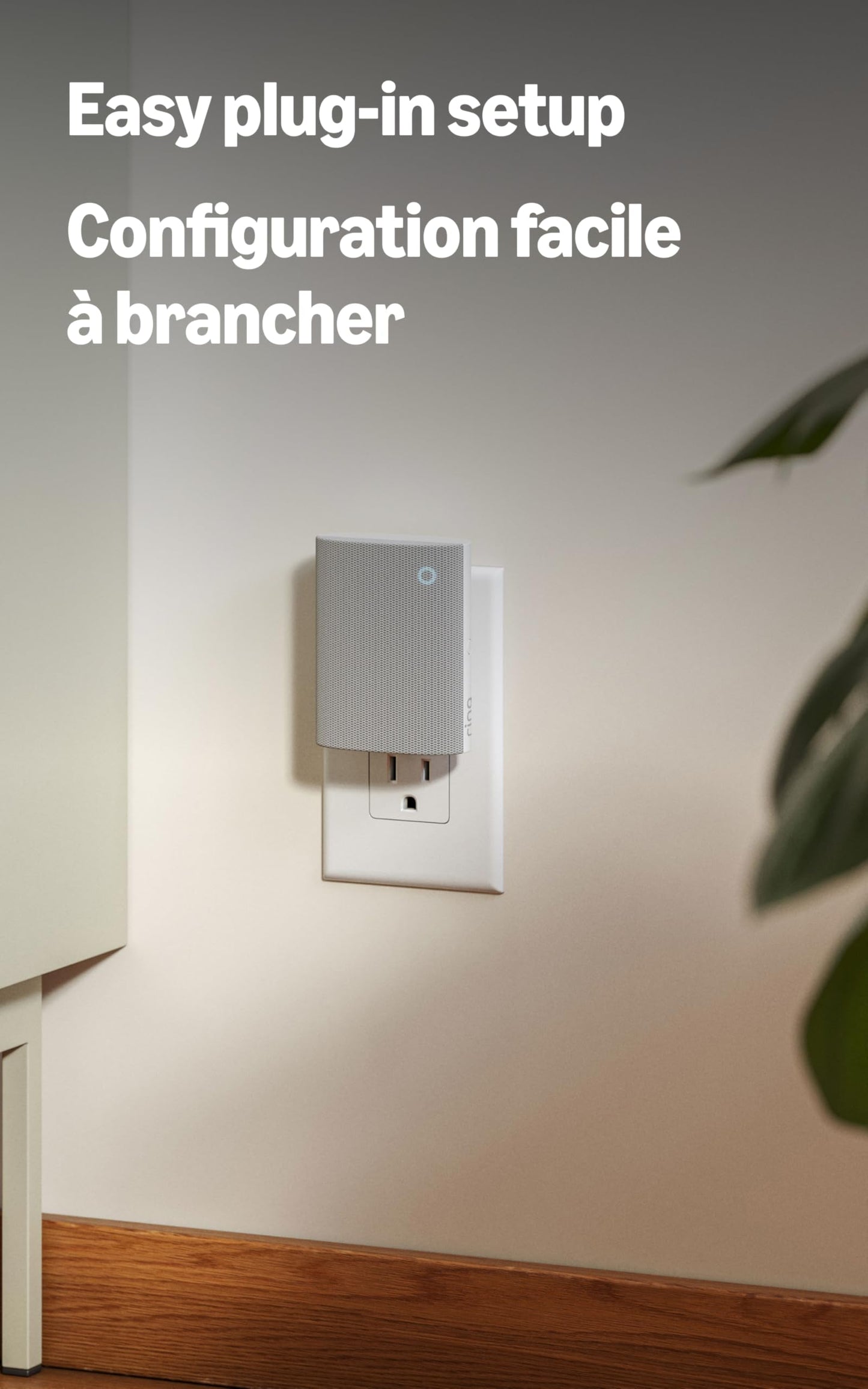 Ring Chime — Enhanced audio for real-time alerts you can hear from anywhere, easy plug-in setup, simple wifi & Bluetooth connectivity, sleek design, White
