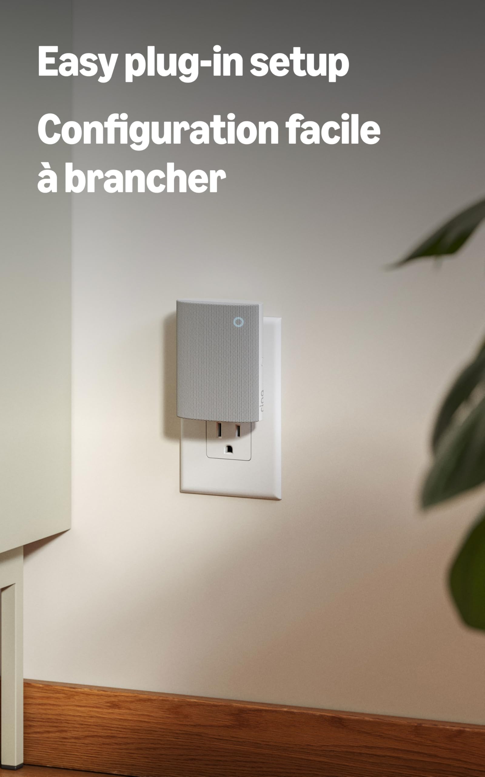 Ring Chime — Enhanced audio for real-time alerts you can hear from anywhere, easy plug-in setup, simple wifi & Bluetooth connectivity, sleek design, White