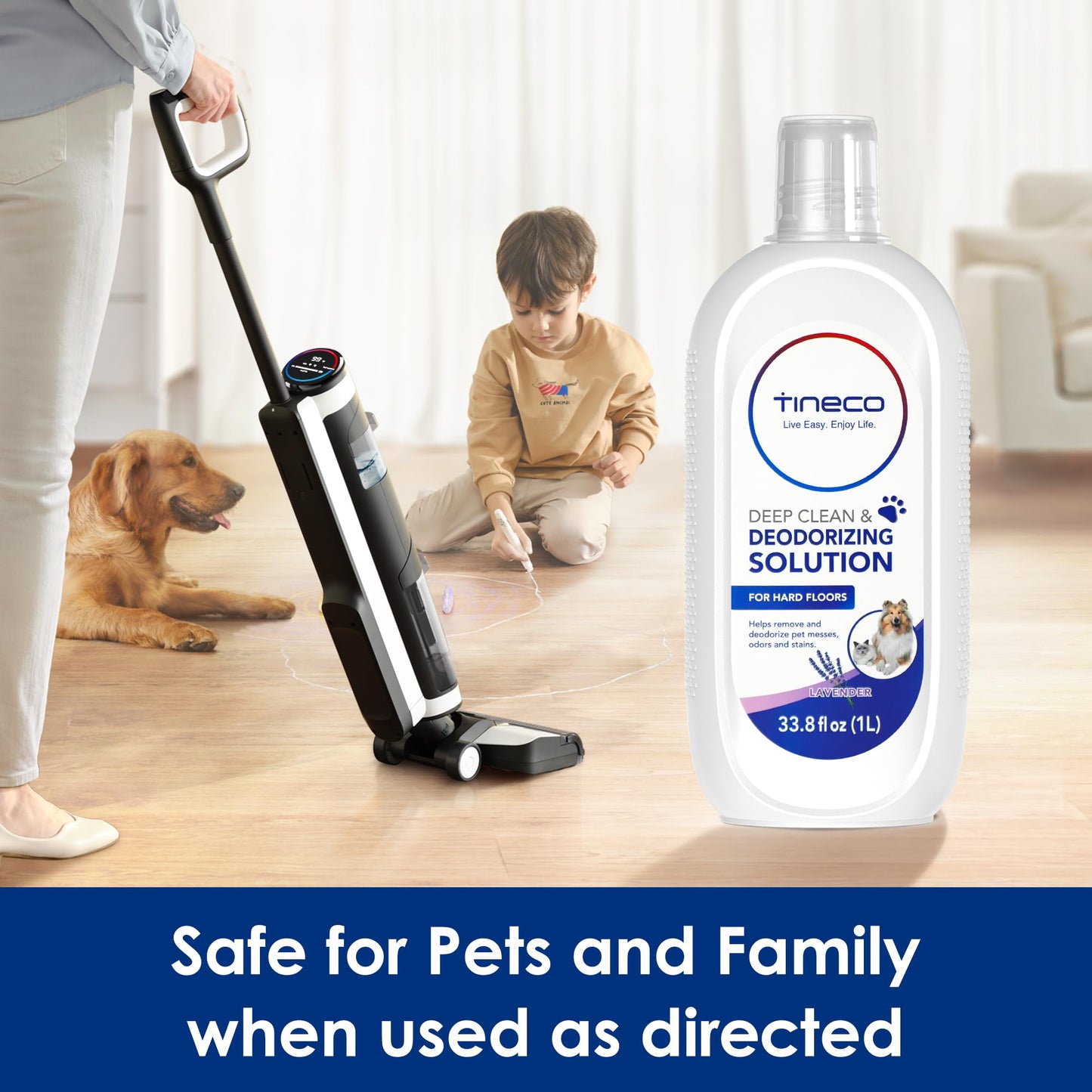 Tineco Floor Cleaning Solution, Deep Cleans for Multiple Hard Floors, Lavender Scent, 1 Liter-33.8 Fl Oz, FOR TINECO iFloor 2/3 Breeze/FLOOR ONE S3/S5/S5 Pro 2/S6/S7 Pro - Available at All In One Marketplace Canada