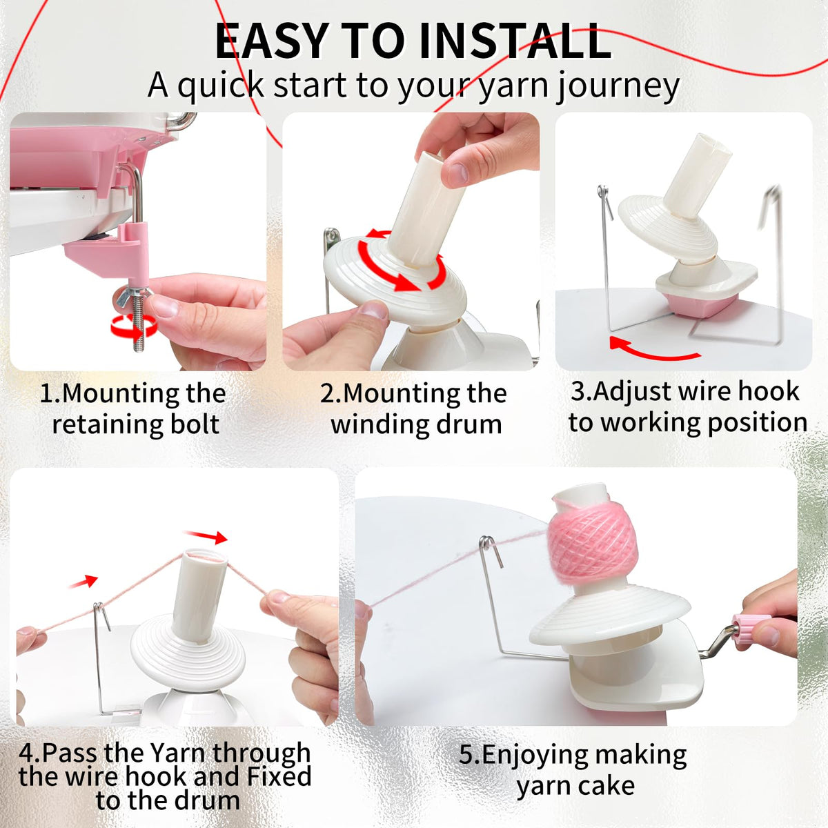 Sturdy ABS Yarn Winder for Crocheting with Lower Noise 🍁 All In One Marketplace Canada