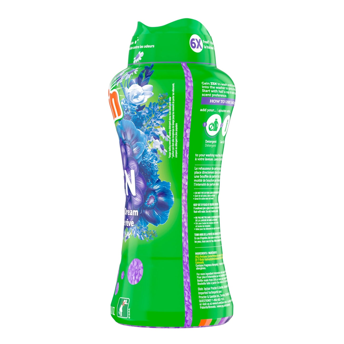 Gain In-Wash Laundry Scent Booster Beads, Zen, 680 Grams - Available at All In One Marketplace Canada