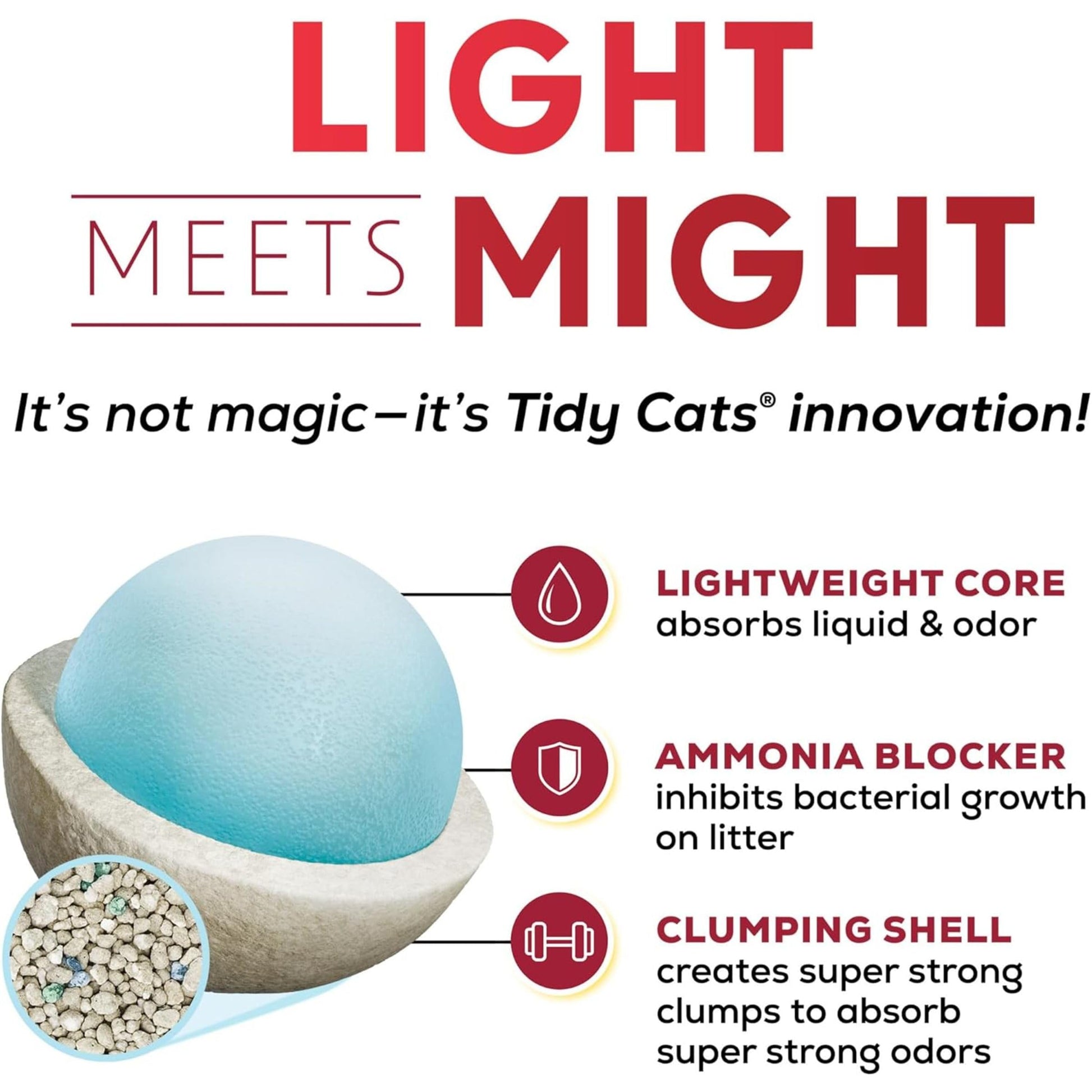 Purina Tidy Cats Lightweight, Low Dust, Clumping Cat Litter Odor Control 24/7 Performance Multi Cat Litter - 17 lb. Box Purina Tidy Cats