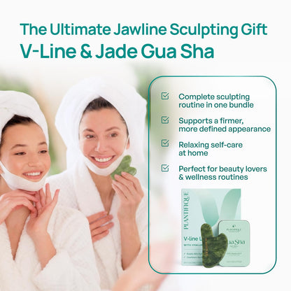 Plantifique V-Line Face Mask with Hyaluronic Acid, 5 Pack Chin Strap for Double Chin, V Line Lifting Masks - V Shape Face Tape, Jawline & Neck Mask for Skin Firming - Available at All In One Marketplace Canada
