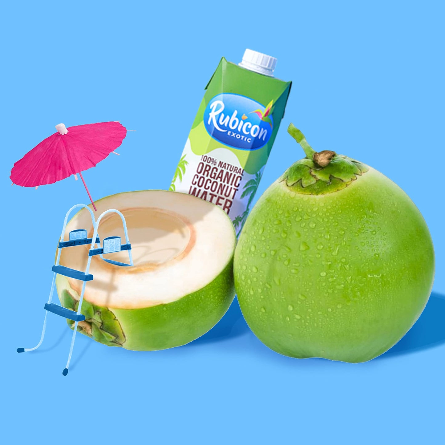 Rubicon Organic Coconut Water – 8 Pack of 1L Cartons | Natural Electrolytes, Non-GMO, No Added Sugar