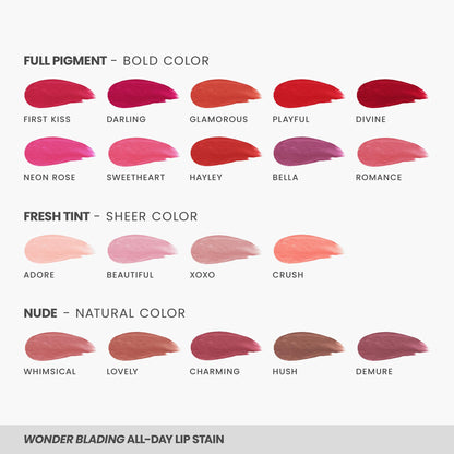Wonderskin Wonder Blading All Day Lip Stain Peel Off Masque - Long Lasting, Waterproof and Transfer Proof Nude Lip Tint, Matte Finish Peel Off Makeup (XOXO Masque)