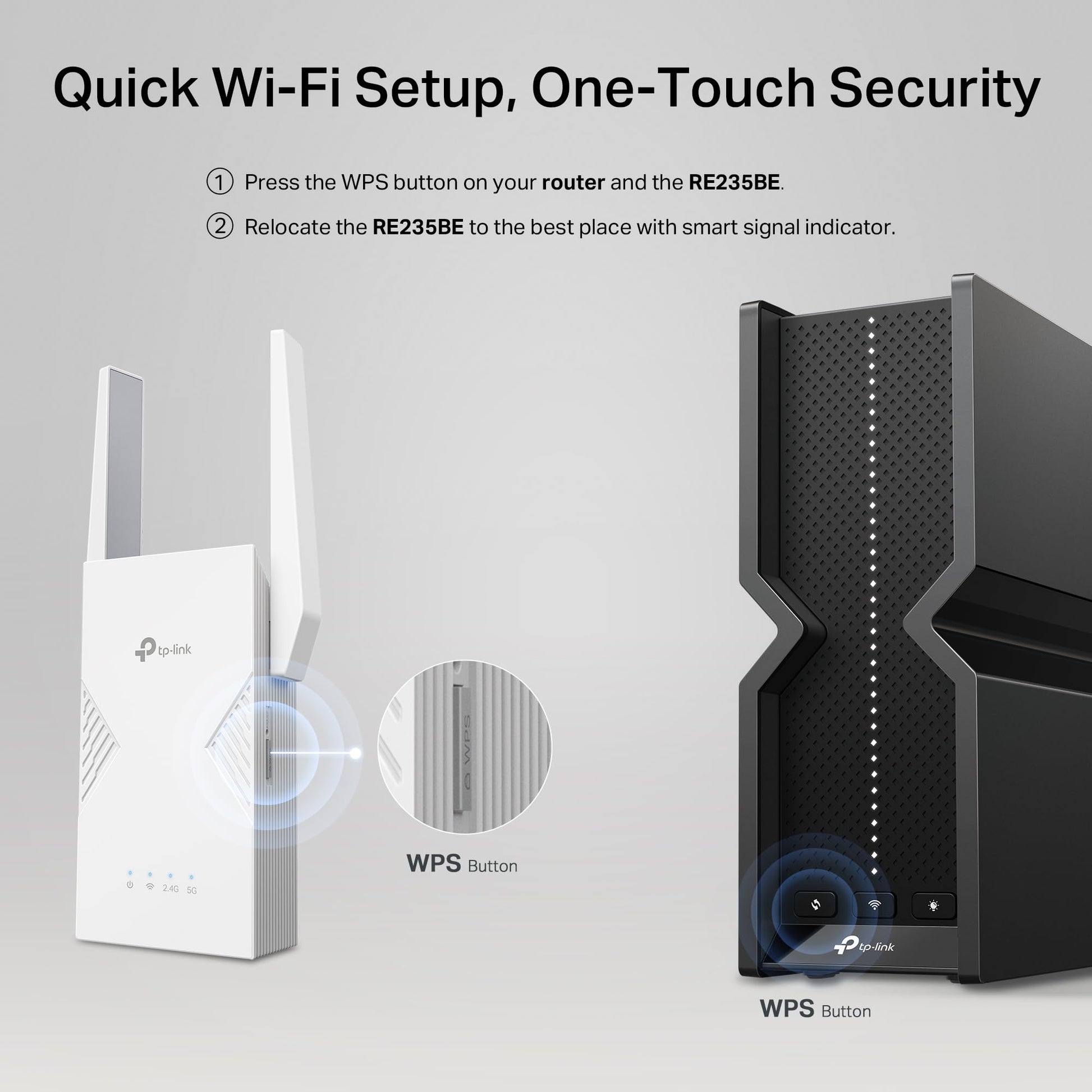 TP-Link BE3600 WiFi 7 Range Extender (RE235BE), Dual Band Signal Booster for Home, up to 3.6 Gbps, 2.5G Ethernet Port, EasyMesh/OneMesh Support, Access Point Mode, Compatible with All WiFi Routers TP-Link