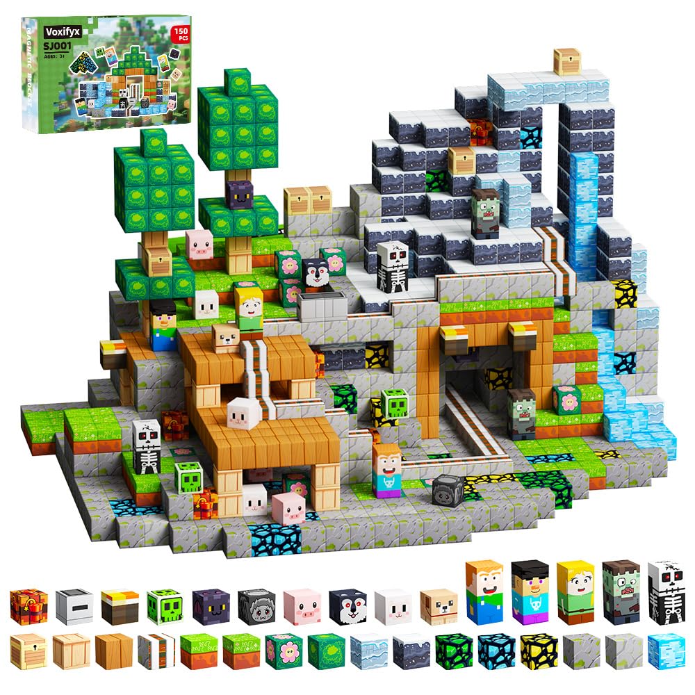 Magnetic Blocks-150PCS Magnetic Building Blocks Set, Kids Classroom Toy for Toddlers STEM Learning, Construction Stacking Toy for Kids Boys and Girls Christmas Birthday Gifts 🍁 All In One Marketplace Canada