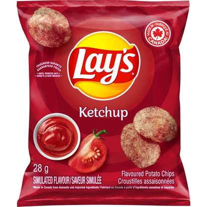 Frito-Lay Variety Pack (Lay's Classic, Ketchup, Bar-B-Q, Salt & Vinegar), Pack of 2, (32 bags x 28g), Chips Snack Box