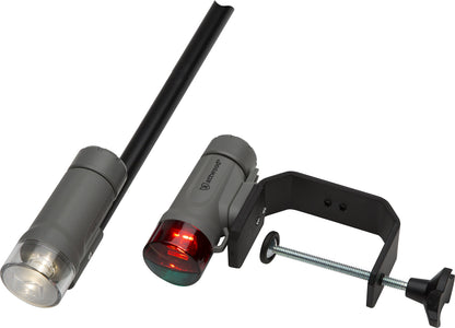 Attwood 14190-7 Water-Resistant Portable Clamp-On LED Light Kit with Marine Gray Finish attwood