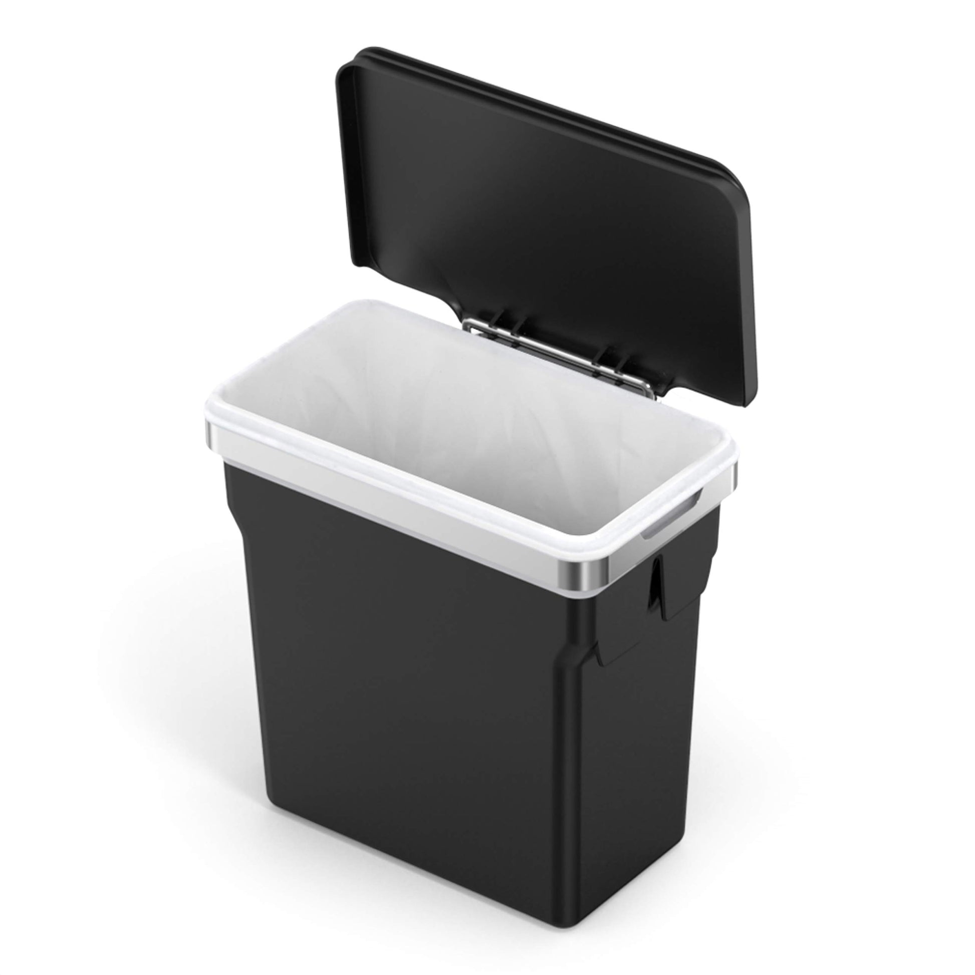 simplehuman 10 Liter / 2.6 Gallon In-Cabinet Trash Can, Heavy-Duty Steel Frame, Black simplehuman