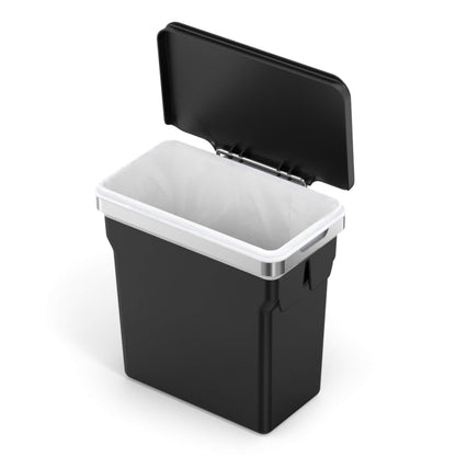 simplehuman 10 Liter / 2.6 Gallon In-Cabinet Trash Can, Heavy-Duty Steel Frame, Black simplehuman