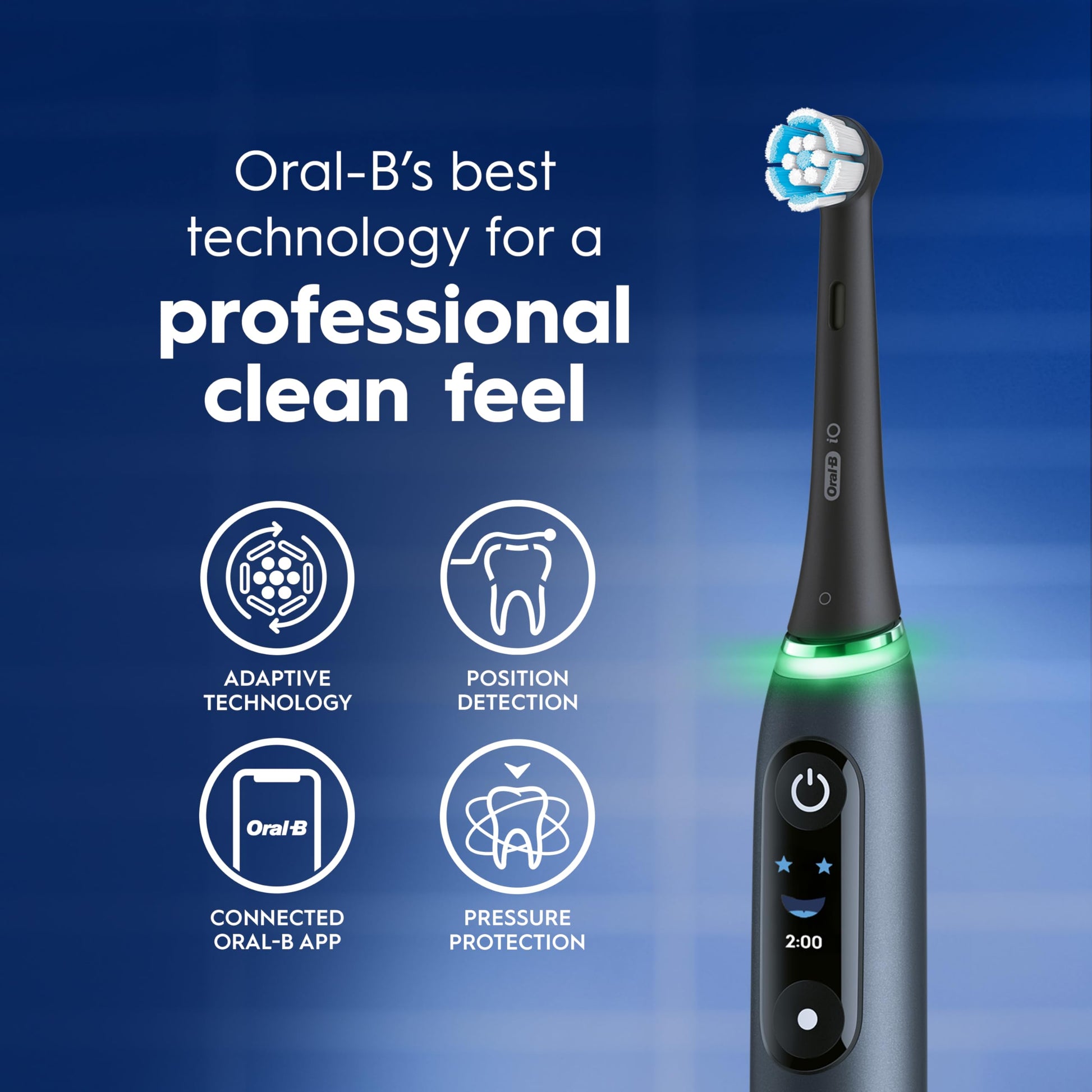 Oral-B iO Series 9 Electric Toothbrush with 4 Oral-B Replacement Brush Heads, White Alabaster Oral-B